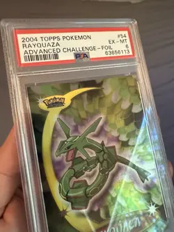 Topps 2004 Pokemon Advanced Challenge Rayquaza Foil Card #54 PSA 6 - Image 4