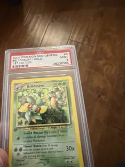Pokemon Neo Genesis Bellossom 3/111 1st Edition Holo PSA 9 2000 Wizards + Swirl - Image 4