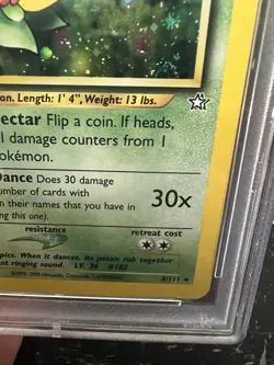 Pokemon Neo Genesis Bellossom 3/111 1st Edition Holo PSA 9 2000 Wizards + Swirl - Image 5