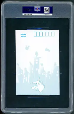 PSA 9 Ash Pikachu 2000 Pokemon Japanese the Movie: Spell of the Unown Postcard - Image 2