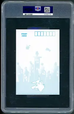 PSA 9 Pichu Pikachu 2000 Pokemon Japanese the Movie: Spell of the Unown Postcard - Image 2