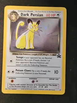 Pokemon TCG Dark Persian 17 Black Star Promo LP - Image 1