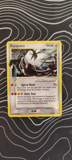 Pokemon TCG Rayquaza Gold Star Deoxys Card 107/107 Raw, Played - Image 3