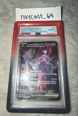 Pokemon Team Rocket's Mewtwo ex 231/182 Destined Rivals PSA 10 Special Illustra… - Image 1