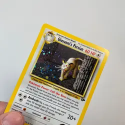 SWIRL Giovanni's Persian Pokemon TCG 8/132 Gym Challenge Holo Rare Unlimited LP - Image 3