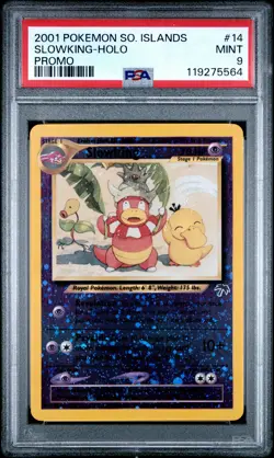 2001 POKEMON SOUTHERN ISLANDS PROMO #14 SLOWKING-HOLO PSA 9 - Image 1