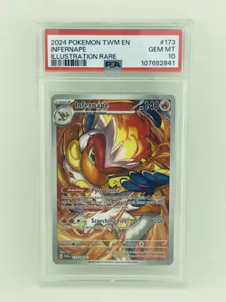 Pokemon Infernape 173/167 Sv06 Illustration Rare PSA 10 - Image 1