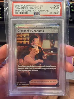 Giovanni's Charisma 204/165 Special Illustration Rare 151 Pokemon PSA 10 - Image 1