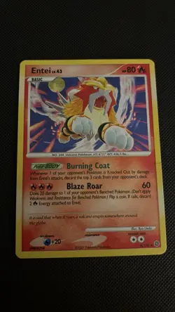 ENTEI Lv. 43 Secret Wonders Set POKEMON Cracked Ice Holo 2007 4/132 - LP - Image 1
