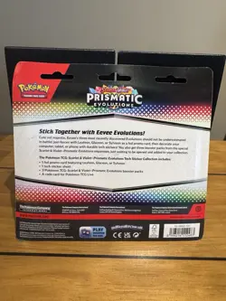 Pokemon TCG Prismatic Evolutions Tech Sticker Collection 3 Packs RANDOM Promo - Image 2