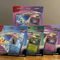 Pokemon TCG Prismatic Evolutions Tech Sticker Collection 3 Packs RANDOM Promo - Image 5