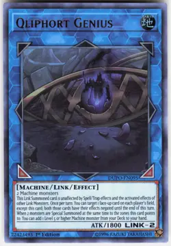 Qliphort Genius DUPO-EN095 Ultra Rare Duel Power Yu-Gi-Oh 1st Edition Near Mint - Image 1