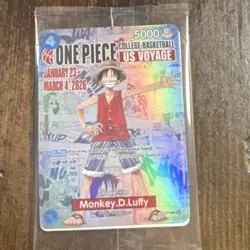 Bandai One Piece CCG Monkey.D.Luffy US Voyage Promo Foil Card P-036 - Image 1