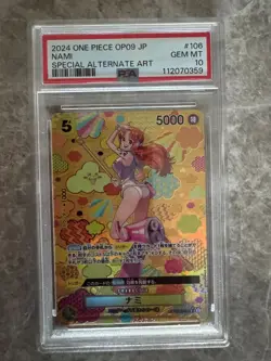 PSA10 One Piece OP09 JP Nami SP OP09-106 Special Alternate Art GEM MT 10 - Image 1