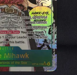 One Piece TCG Dracule Mihawk Manga OP14-119 The Azure Sea's Seven - Image 2