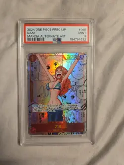 2024 One Piece Prb01 Jp Nami Manga Alt Art VERY RARE Psa 9 - Image 1