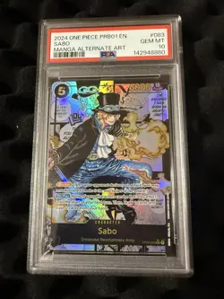 2023 One Piece PRB01 Sabo Manga Alternate Art #083 PSA 10 GEM MINT - Image 1