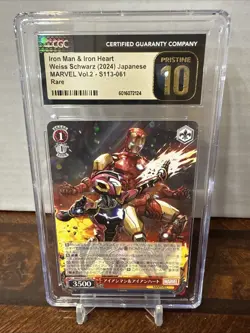 2024 marvel Weiss Schwarz MAR/S113-061 R iron-man Heart Pristine Cgc 10 Card - Image 2