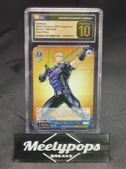 Hawkeye Weiss Schwarz (2021) Japanese Marvel S89-090S SR CGC 10 Pristine - Image 1