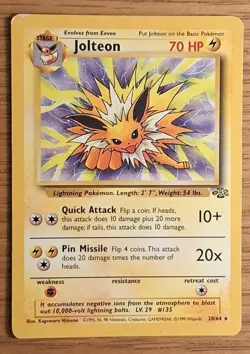 Pokemon TCG Jolteon Jungle 20/64 Non-Holo Card Unlimited Rare, LP - Image 1
