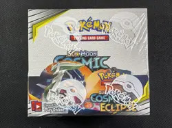 Pokemon Card Factory Sealed Cosmic Eclipse Booster Box S&M W/Acrylic Case - Image 1