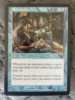 MTG Rhystic Study Prophecy Card Regular Edition - NM - Free Shipping - Image 1