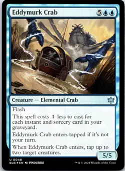 Eddymurk Crab 48 Uncommon Bloomburrow Magic: The Gathering Foil Near Mint - Image 1