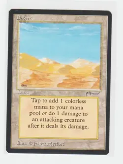 Magic the Gathering ~ MTG ~ 1x Desert ~ DAMAGED ~ Arabian Nights - Image 1