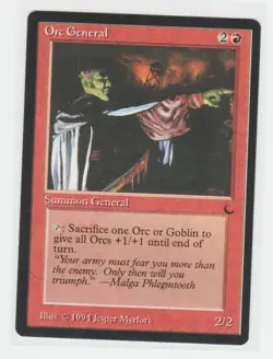 Magic the Gathering ~ MTG ~ 1x Orc General ~ M/NM ~ THE DARK - Image 1