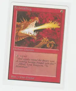 Magic the Gathering ~ MTG ~ 1x Firebreathing ~ UNLIMITED ~ M/NM ~ - Image 1