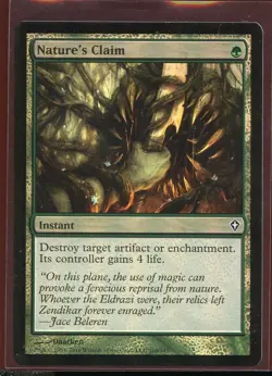 Nature's Claim Common Foil Worldwake Ex/NM Magic the Gathering MTG - Image 1