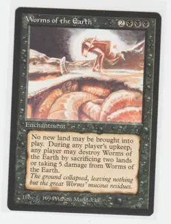 Magic the Gathering ~ MTG ~ 1x Worms of the Earth ~ LP ~ THE DARK - Image 1