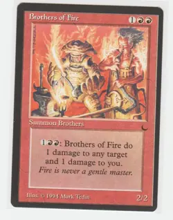 Magic the Gathering ~ MTG ~ 1x Brothers of Fire ~ LP ~ THE DARK - Image 1