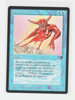 Magic the Gathering ~ MTG ~ 1x Boomerang ~ LEGENDS ~ M/NM - Image 1