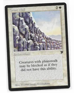 Magic the Gathering ~ MTG ~ 1x Great Wall ~ LEGENDS ~ M/NM - Image 1