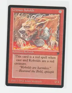 Magic the Gathering ~ MTG ~ 1x Crimson Kobolds ~ LEGENDS ~ M/NM - Image 1