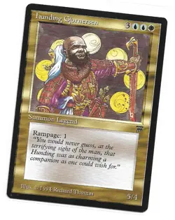 Magic the Gathering ~ MTG ~ 1x Hunding Gjornersen ~ LEGENDS ~ LP - Image 1