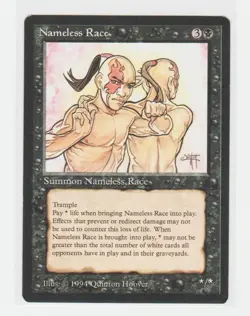 Magic the Gathering ~ MTG ~ 1x Nameless Race ~ M/NM ~ THE DARK - Image 1