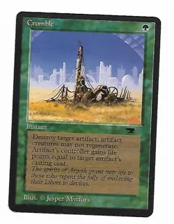 Magic the Gathering ~ MTG ~ 1x Crumble ~ M/NM ~ Antiquities - Image 1