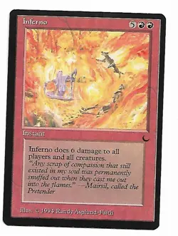 Magic the Gathering ~ MTG ~ 1x Inferno ~ LP ~ THE DARK - Image 1