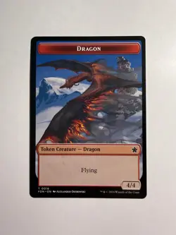 Dragon/Dragon Doubled-Sided Token 16/17 MTG Foundations - Image 1