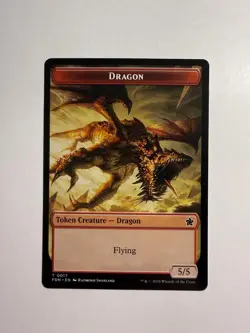 Dragon/Dragon Doubled-Sided Token 16/17 MTG Foundations - Image 2