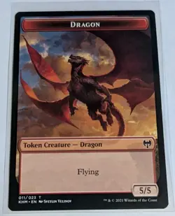 Dragon Token *011/023* Mtg Kaldheim Magic The Gathering - Image 1
