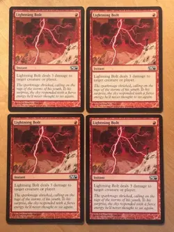 Magic the Gathering MTG 1x Lightning Bolt Magic 2010 M10 LP - Image 1
