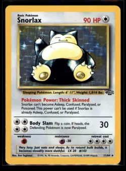 1999 Pokemon TCG Snorlax Holo (11) Jungle #11/64 - Image 1