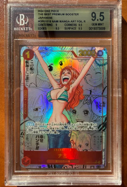 One Piece The Best Premium Booster Japanese Nami Manga Rare #OP01-016 BGS 9.5 - Image 1