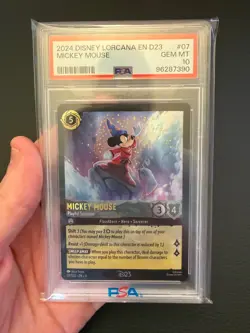 Disney Lorcana - Mickey Mouse - Playful Sorcerer - D23 Promo 07 - PSA 10 💎🔥 - Image 1