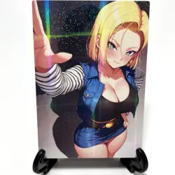 Dragon Ball Z Android 18 Sexy Anime Waifu Girl Doujin Lewd Goddess Story Card - Image 1