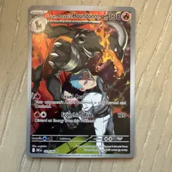 Pokemon TCG Team Rockets Houndoom Illustration Rare Card 191/182 Destined Rivals - Image 1