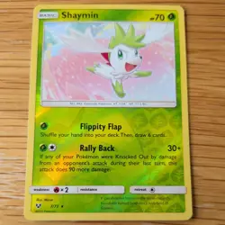 SHAYMIN 7/73 POKEMON CARD (SHINING LEGENDS SET) REVERSE HOLO - Image 2